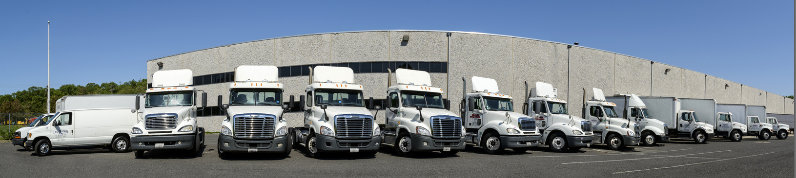 DMG fleet of trucks and vans